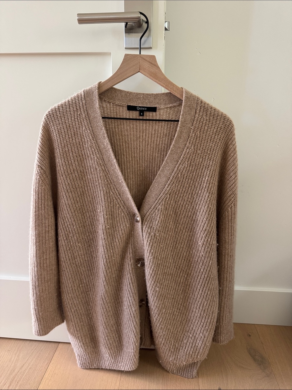 Quince Cashmere Cardigan (Oversized Boyfriend Style)